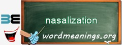 WordMeaning blackboard for nasalization